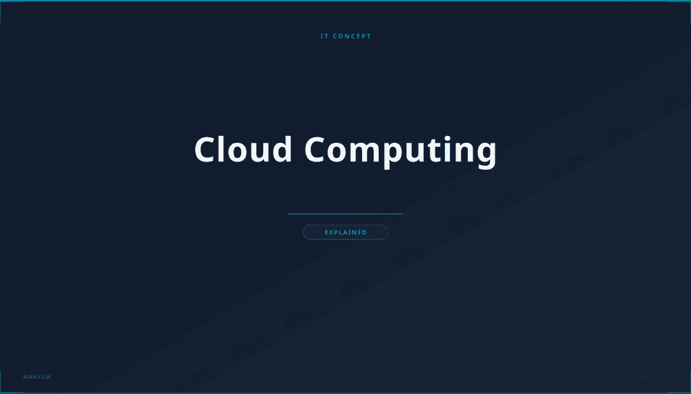 Cloud computing infrastructure visualization showing connected servers and data flow