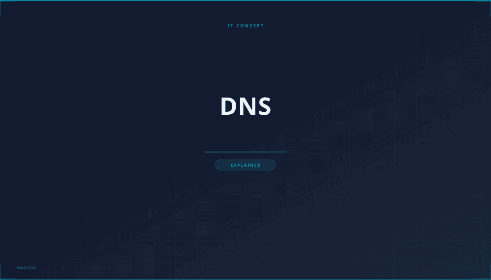 DNS hierarchical network structure visualization showing domain name resolution process