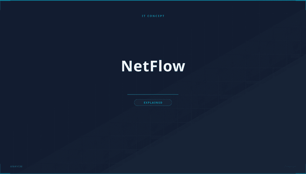 Network flow visualization representing NetFlow traffic analysis and monitoring