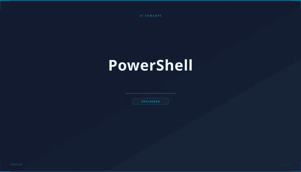 PowerShell command-line interface showing cmdlets and automation scripts