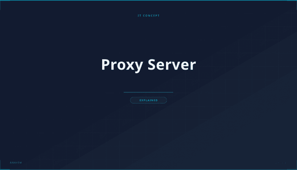 Network diagram illustrating proxy server architecture and traffic flow