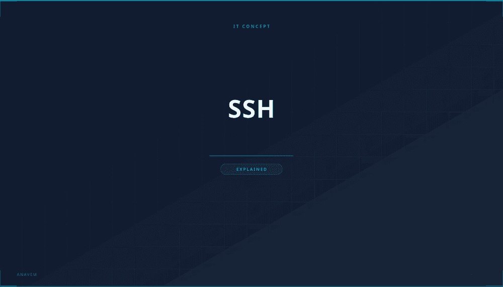 Secure SSH connection visualization showing encrypted data tunnel between computers
