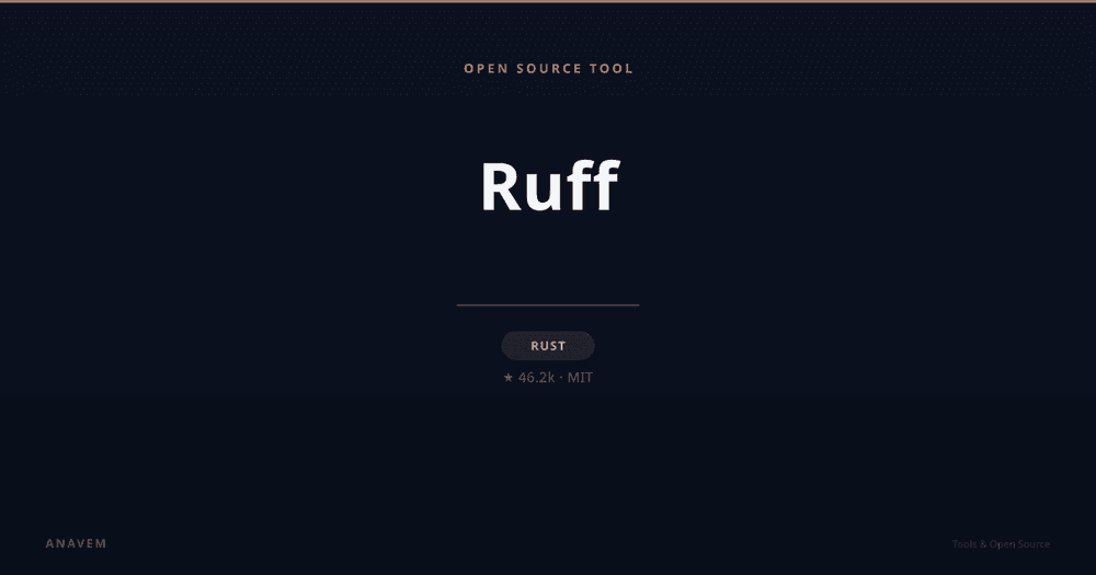 Terminal showing Ruff Python linter performance benchmarks