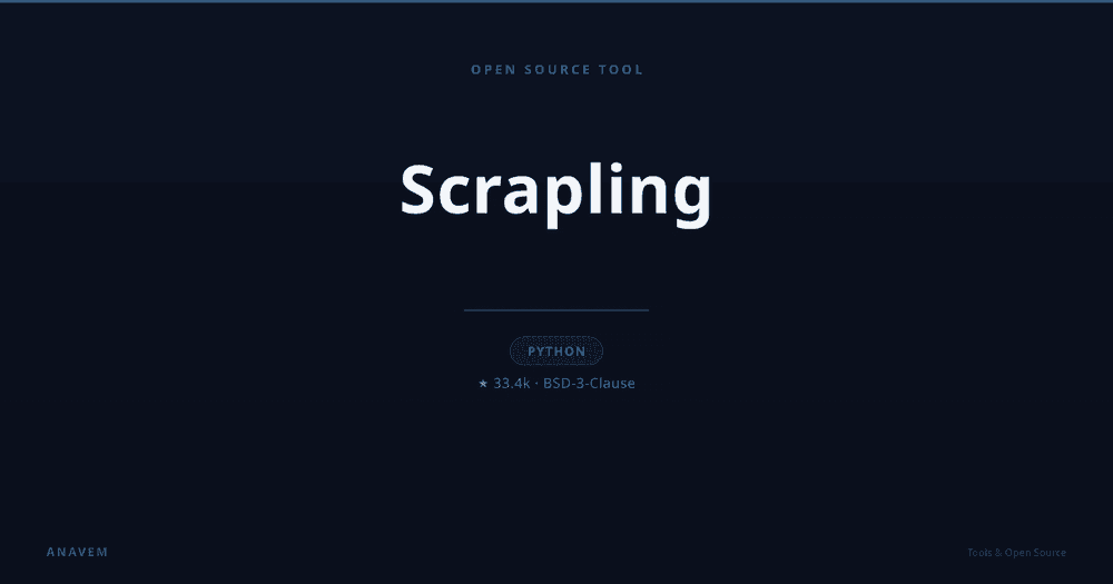Terminal showing Scrapling web scraping framework in action with Python code