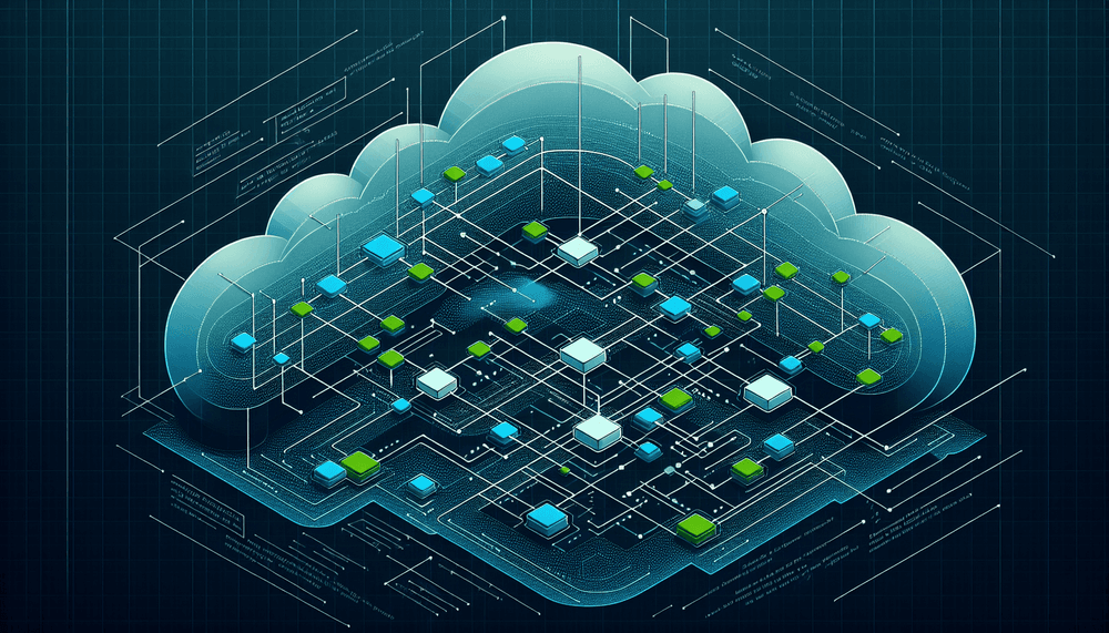 Network visualization representing IPv8 virtual address space expansion over IPv4 infrastructure