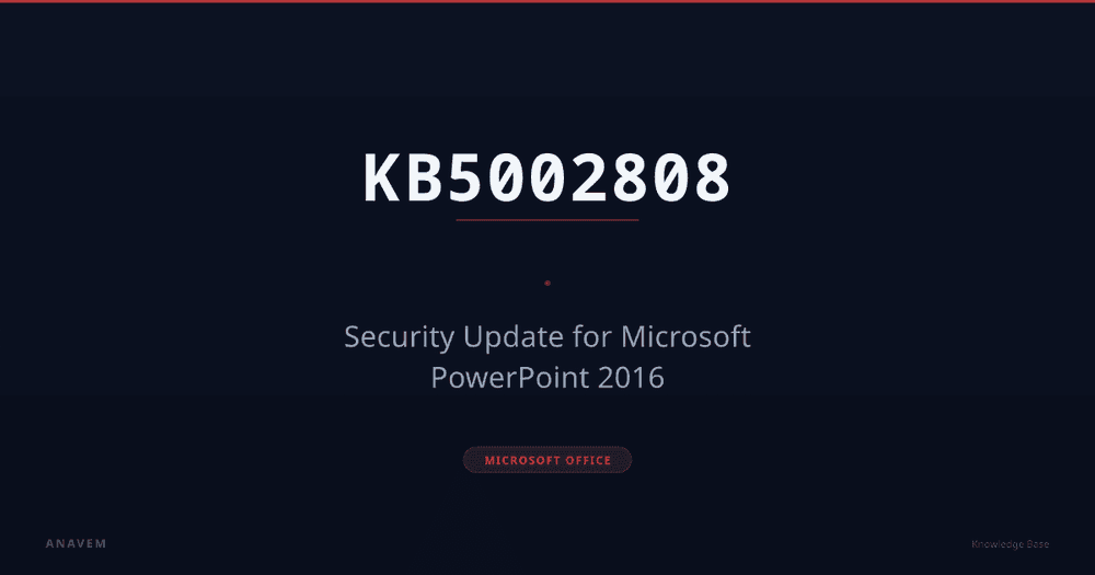 Office laptop displaying Microsoft PowerPoint 2016 with security update notification