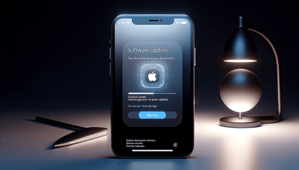 iPhone displaying iOS security update screen in Settings app