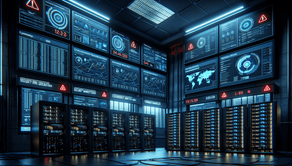 Cybersecurity analysts monitoring network security alerts and Cisco infrastructure vulnerabilities