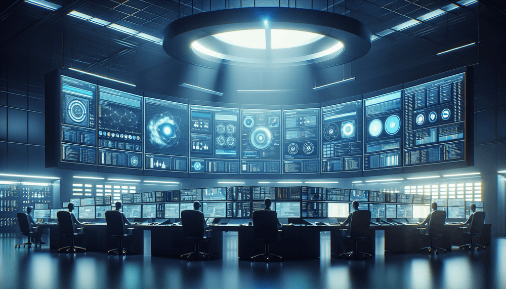 IT operations center with Windows Update security patches being deployed