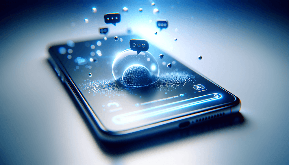 iPhone showing AI-powered browser interface with chat elements and modern design