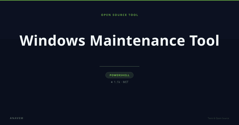 Windows Maintenance Tool GUI showing system optimization interface