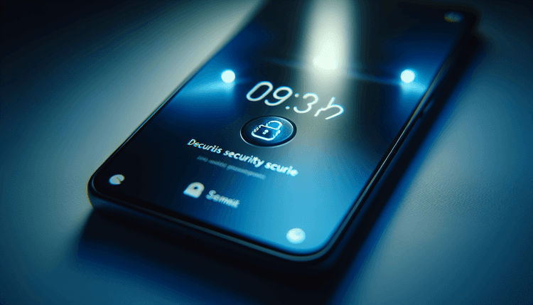 Android smartphone showing security dialog with countdown timer on screen