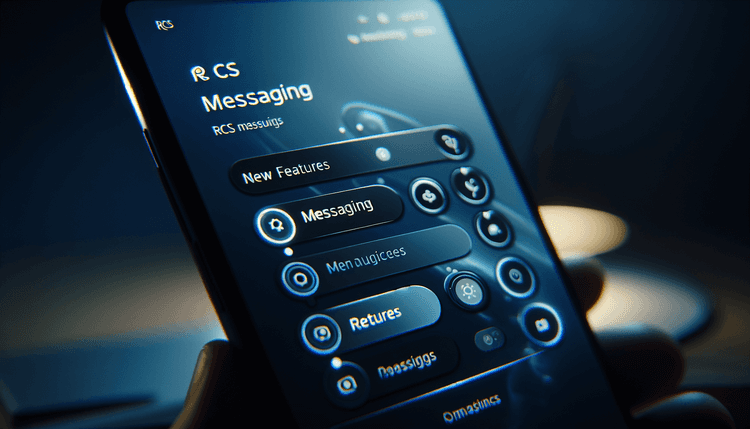 iPhone screen showing iOS messaging settings with RCS encryption options