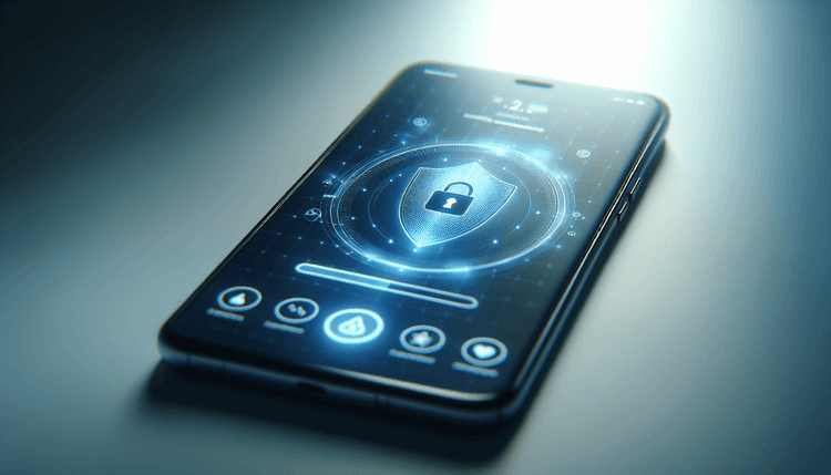 iPhone showing iOS software update screen with security notification