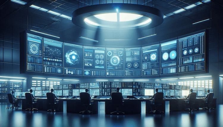 IT operations center with Windows Update security patches being deployed