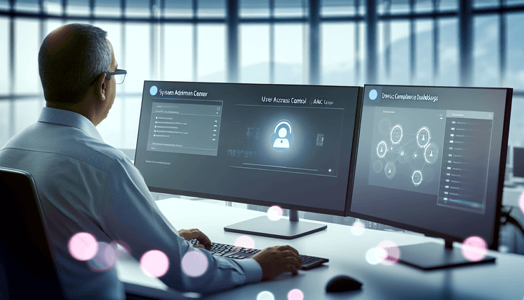 IT administrator configuring UAC policies in Microsoft Intune admin center