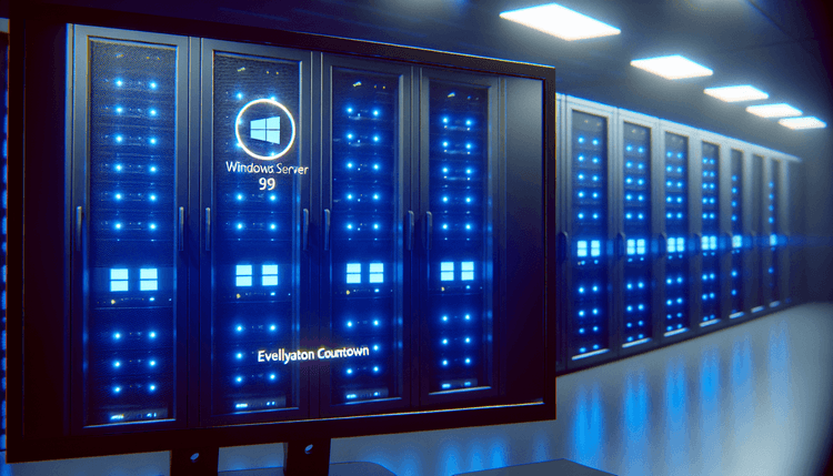 Windows Server evaluation systems in professional data center environment
