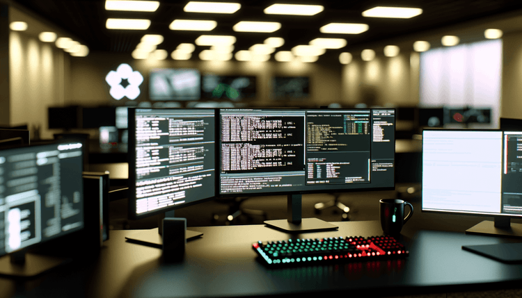 IT administrator troubleshooting Microsoft Intune device enrollment error on multiple monitors