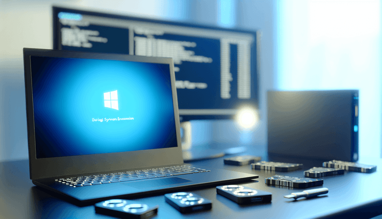 Windows 11 recovery environment displayed on laptop screen with diagnostic tools