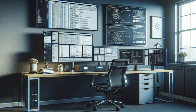 IT administrator configuring Windows LAPS with Microsoft Intune on multiple monitors