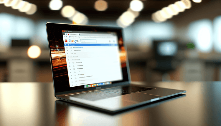 Windows 11 laptop showing Outlook email with Chrome browser configuration