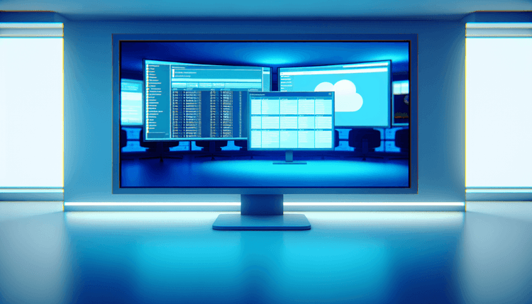 Windows Services management console displaying service configurations and Event Viewer on multiple monitors