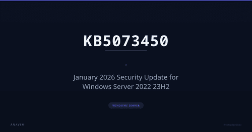 KB5073450 — January 2026 Security Update for Windows Server 2022 23H2