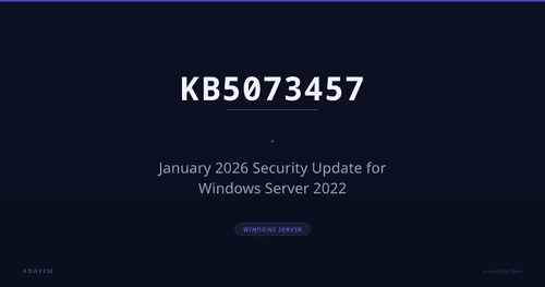 KB5073457 — January 2026 Security Update for Windows Server 2022