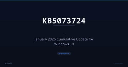 KB5073724 — January 2026 Cumulative Update for Windows 10
