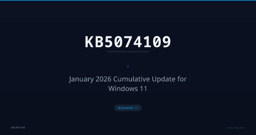 KB5074109 — January 2026 Cumulative Update for Windows 11