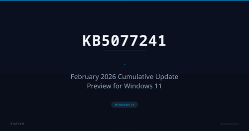 KB5077241 — February 2026 Cumulative Update Preview for Windows 11