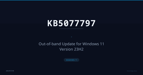 KB5077797 — Out-of-band Update for Windows 11 Version 23H2