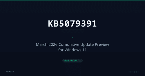 KB5079391 — March 2026 Cumulative Update Preview for Windows 11