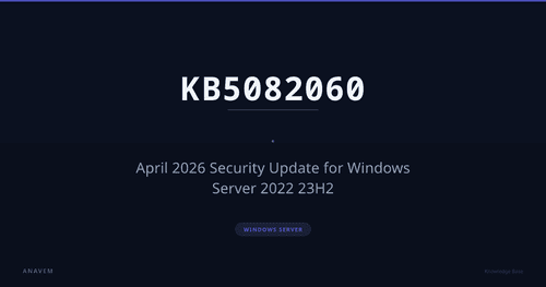 KB5082060 — April 2026 Security Update for Windows Server 2022 23H2