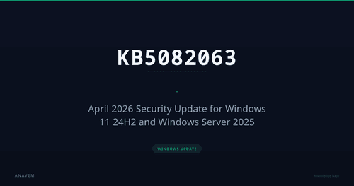 KB5082063 — April 2026 Security Update for Windows 11 24H2 and Windows Server 2025