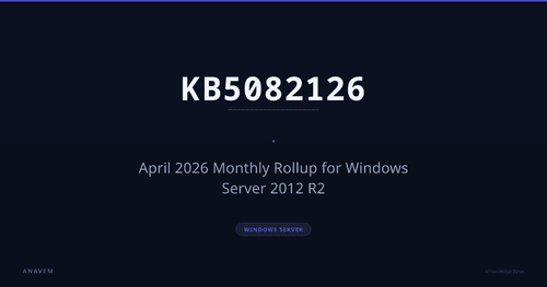 KB5082126 — April 2026 Monthly Rollup for Windows Server 2012 R2