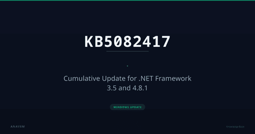 KB5082417 — Cumulative Update for .NET Framework 3.5 and 4.8.1