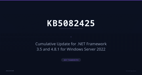 KB5082425 — Cumulative Update for .NET Framework 3.5 and 4.8.1 for Windows Server 2022