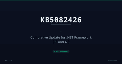 KB5082426 — Cumulative Update for .NET Framework 3.5 and 4.8