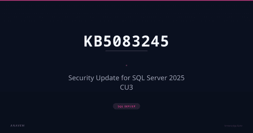 KB5083245 — Security Update for SQL Server 2025 CU3