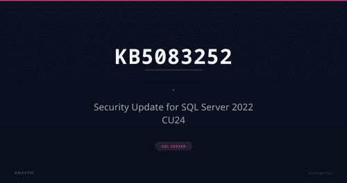 KB5083252 — Security Update for SQL Server 2022 CU24