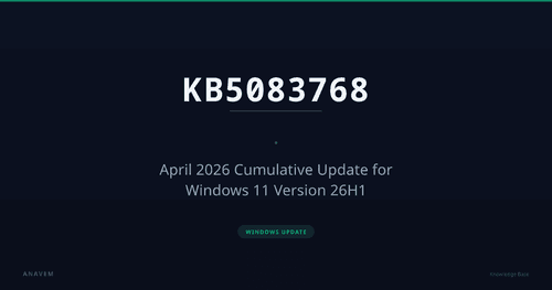 KB5083768 — April 2026 Cumulative Update for Windows 11 Version 26H1