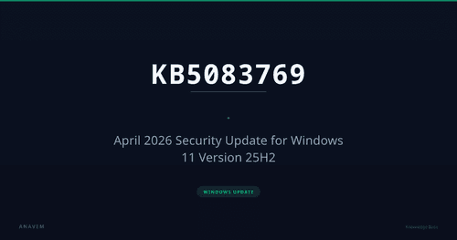 KB5083769 — April 2026 Security Update for Windows 11 Version 25H2