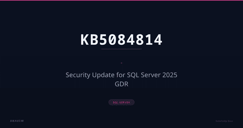 KB5084814 — Security Update for SQL Server 2025 GDR