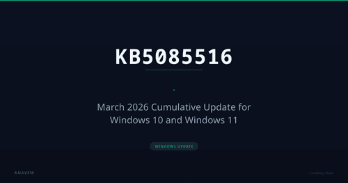 KB5085516 — March 2026 Cumulative Update for Windows 10 and Windows 11