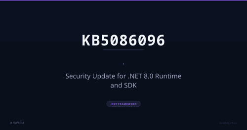 KB5086096 — Security Update for .NET 8.0 Runtime and SDK