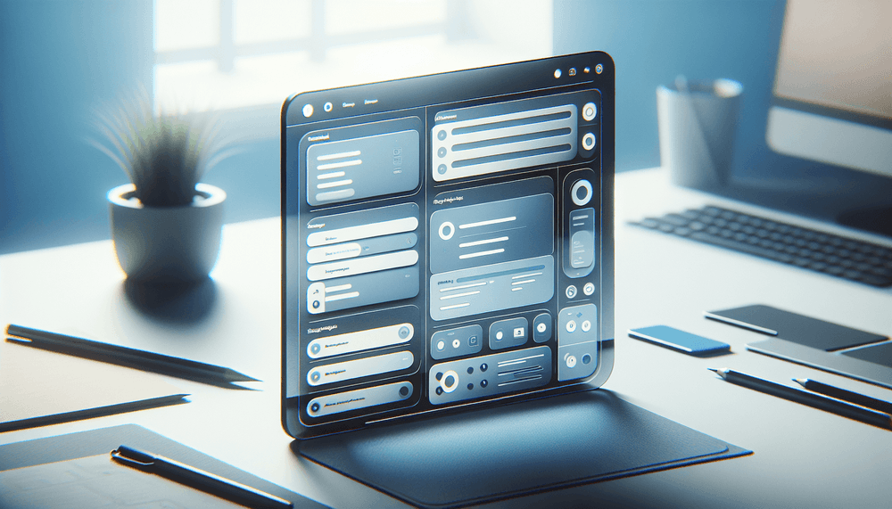 Modern software application interface with clean design and simplified navigation elements