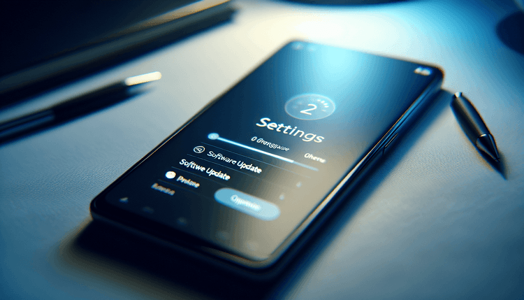 iPhone showing iOS software update screen in settings menu