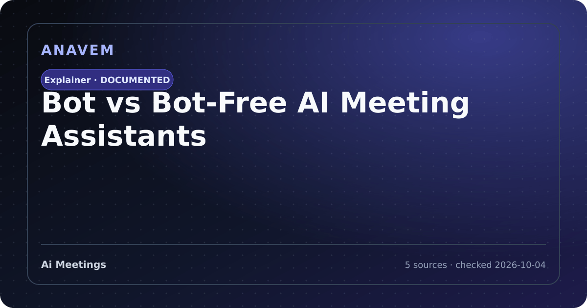 Editorial evidence card for Bot vs Bot-Free AI Meeting Assistants